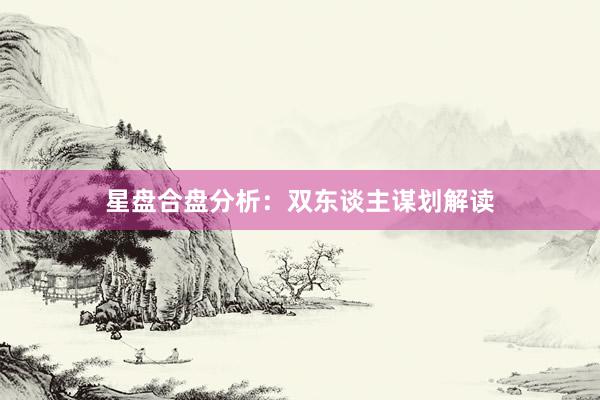 星盘合盘分析：双东谈主谋划解读